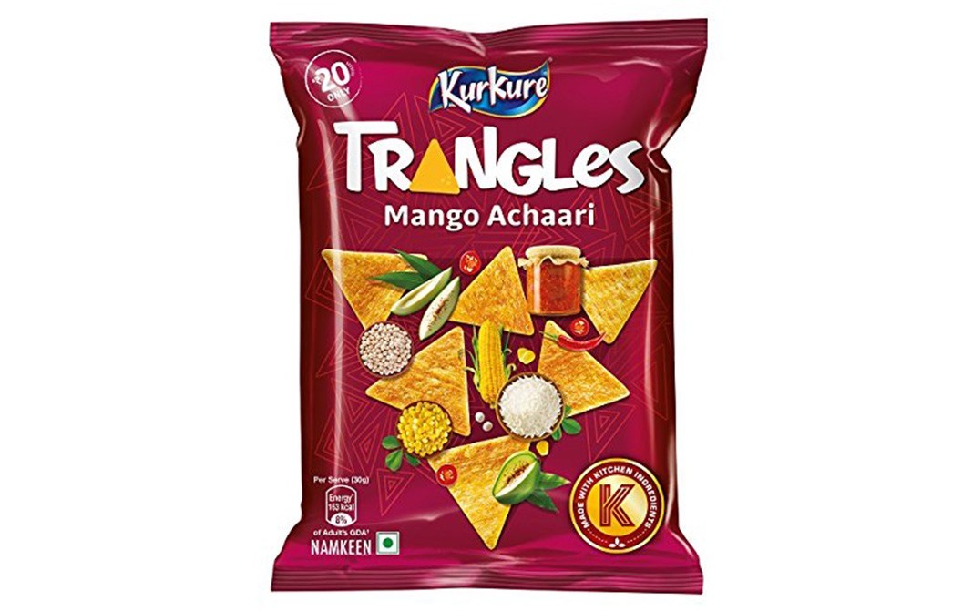 Kurkure Trangles Mango Achaari    Pack  90 grams